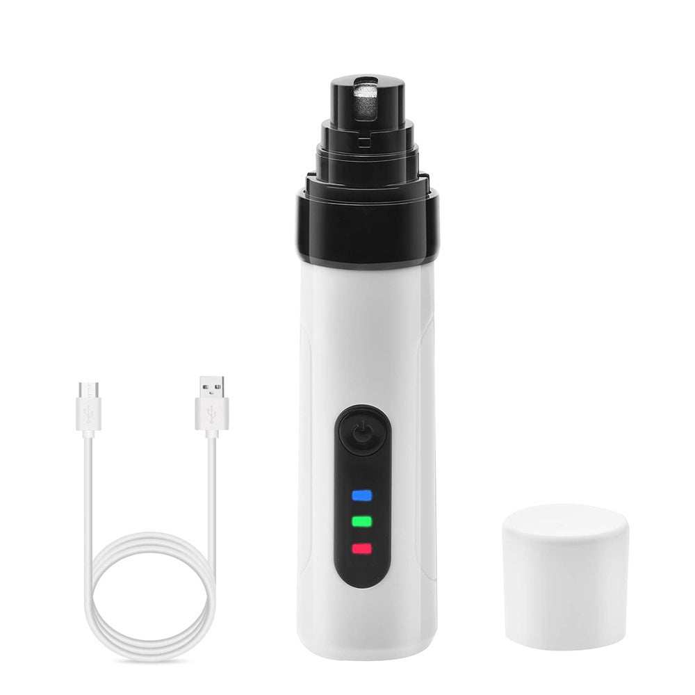  Electric Dog Nail Clippers Grinders Rechargeable USB Charging Pet Quiet Cat Paws Nail Grooming Trimmer Tools